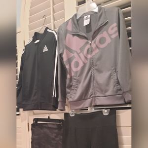 SOLD !! Two  girls Adidas jackets